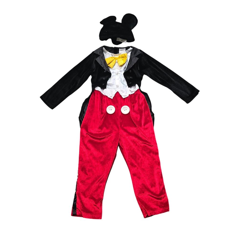 Disney Mickey Mouse Tuxedo Halloween Costume Dress Up Toddler Velvet Suit